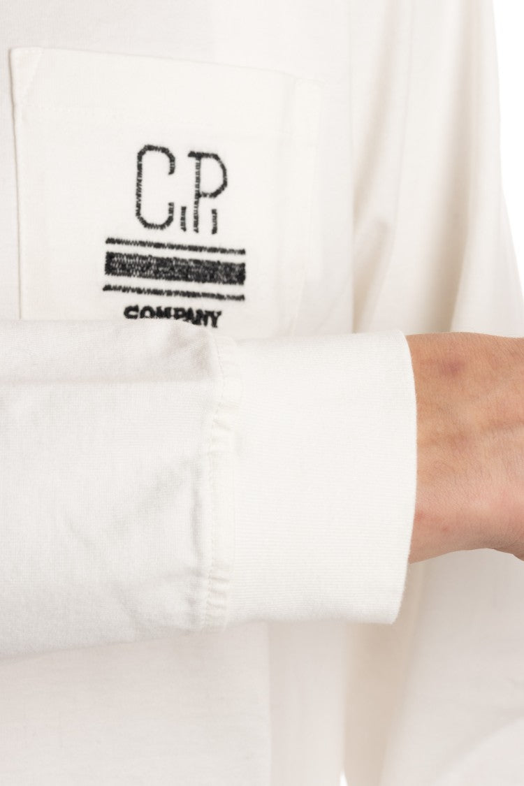 C.P. Company Cotton Long Sleeve T-Shirt With Pocket
