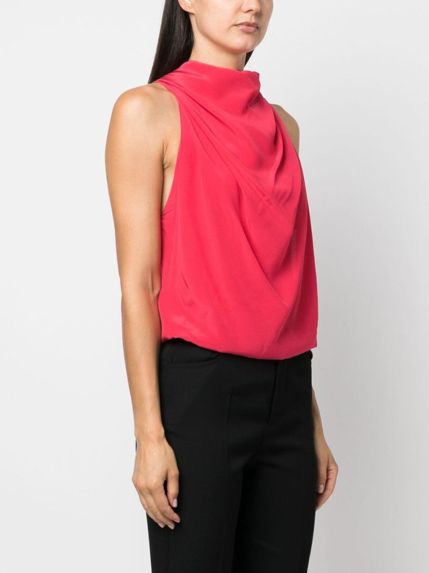 Lanvin Draped Silk Top
