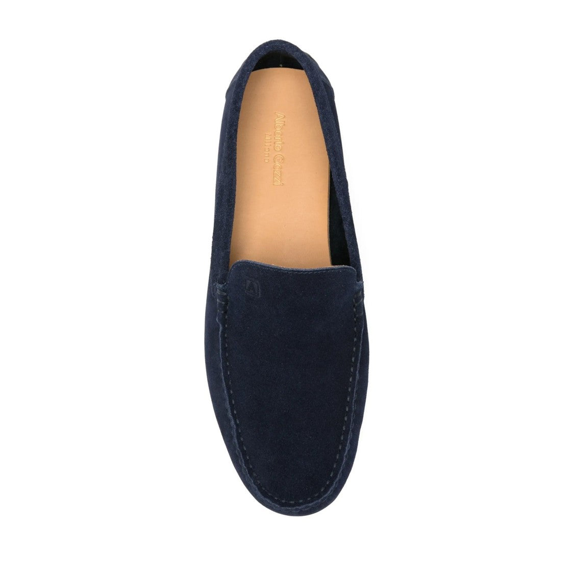 Alberto Gozzi Blue Leather Lining Suede Loafers