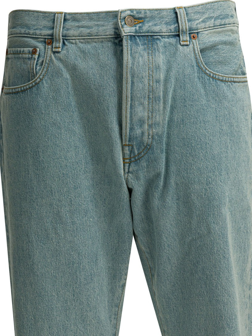 Valentino Straight-Leg Denim Jeans With Mid-Rise Waist And Classic Five-Pocket Design