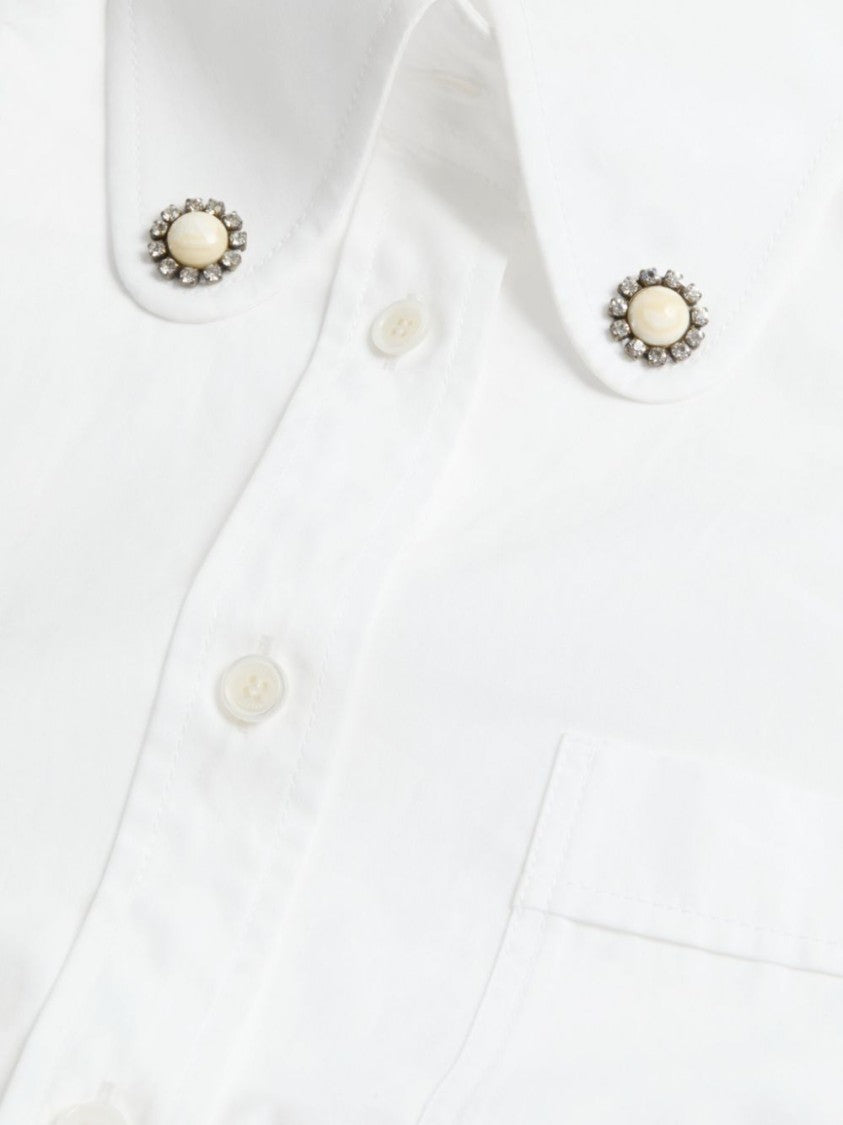 Valentino White Cotton Poplin Shirt
