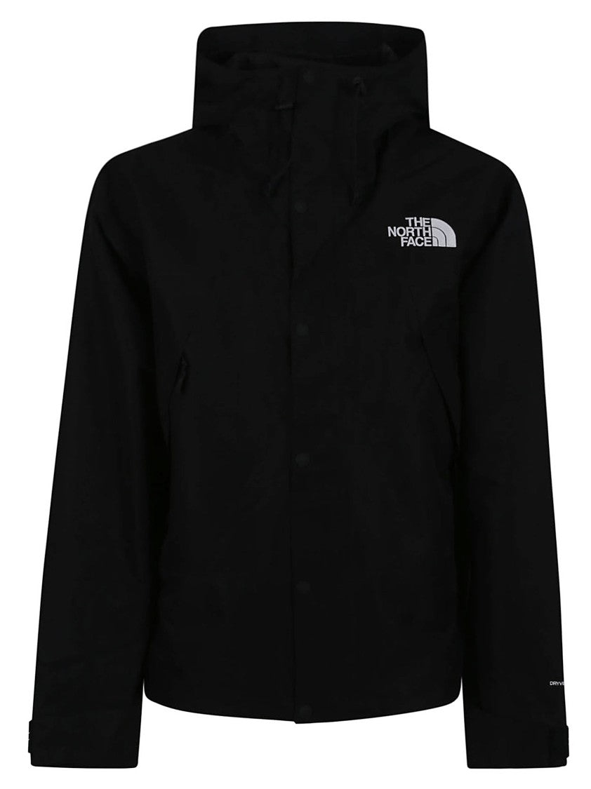 The North Face White Hooded Jacket With Adjustable Drawstrings