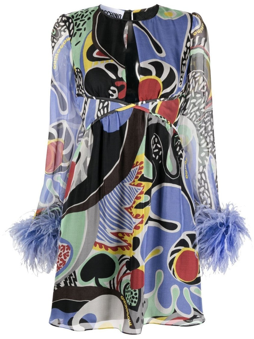 Moschino Psychedelic Print Mini Dress