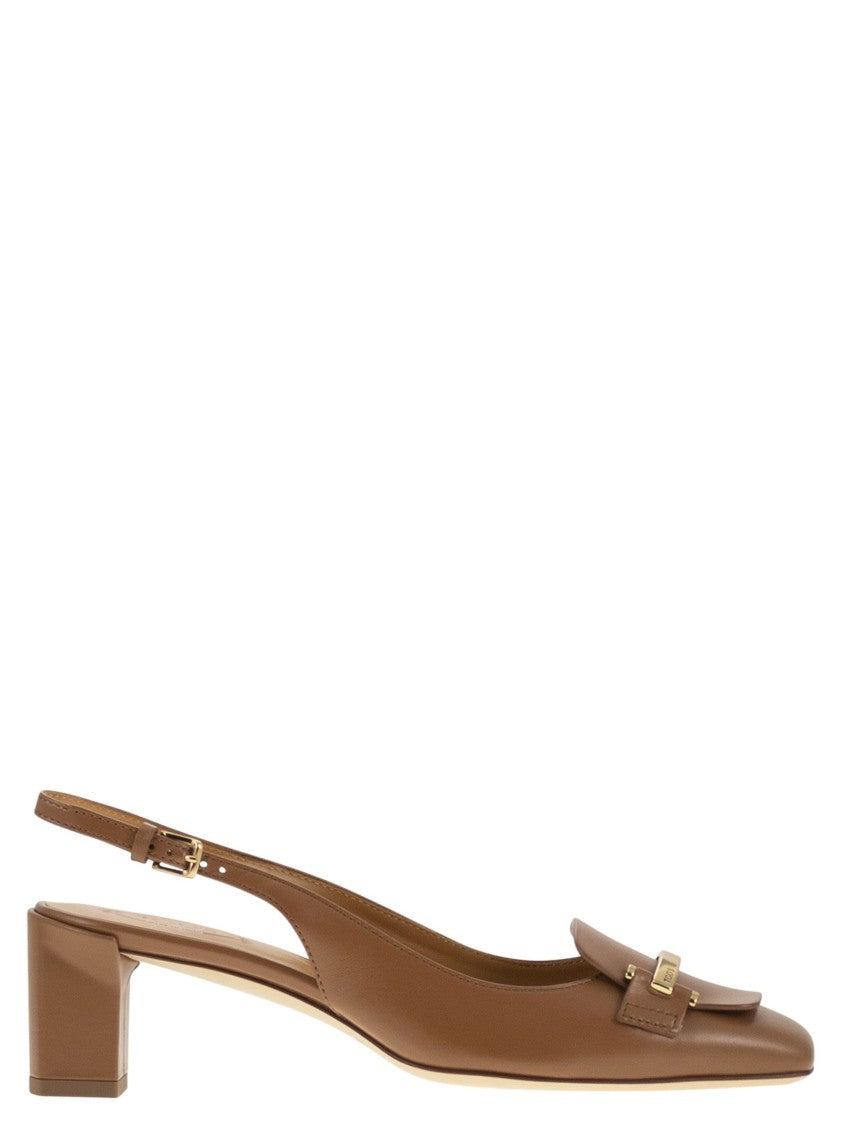Tod's Slingback Pump With Geometric Heel