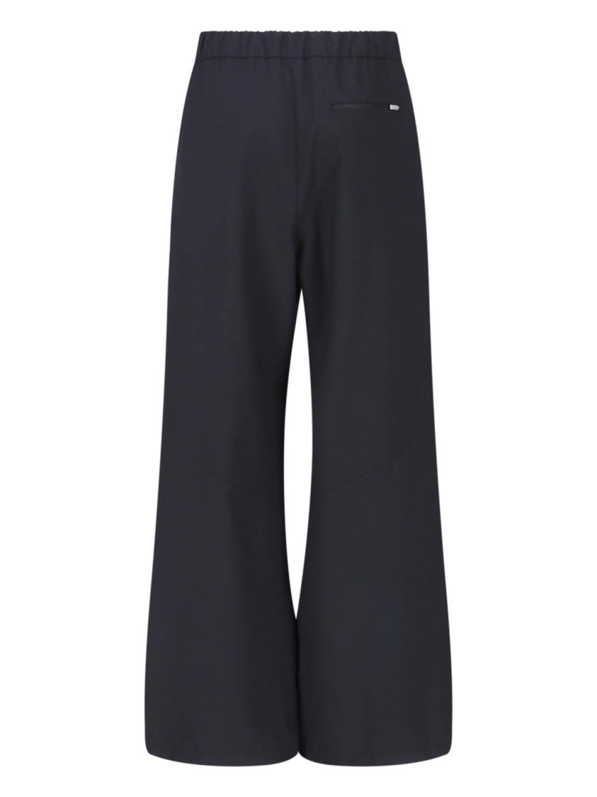 Laminar Black Wide-Leg Wool Blend Laminar Trousers
