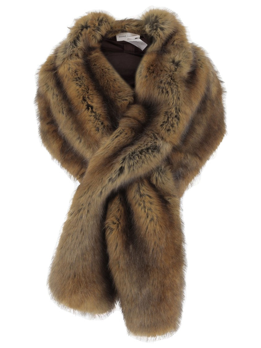 Niccolò Pasqualetti Faux Fur Foulard With Slit Design And Plush Texture