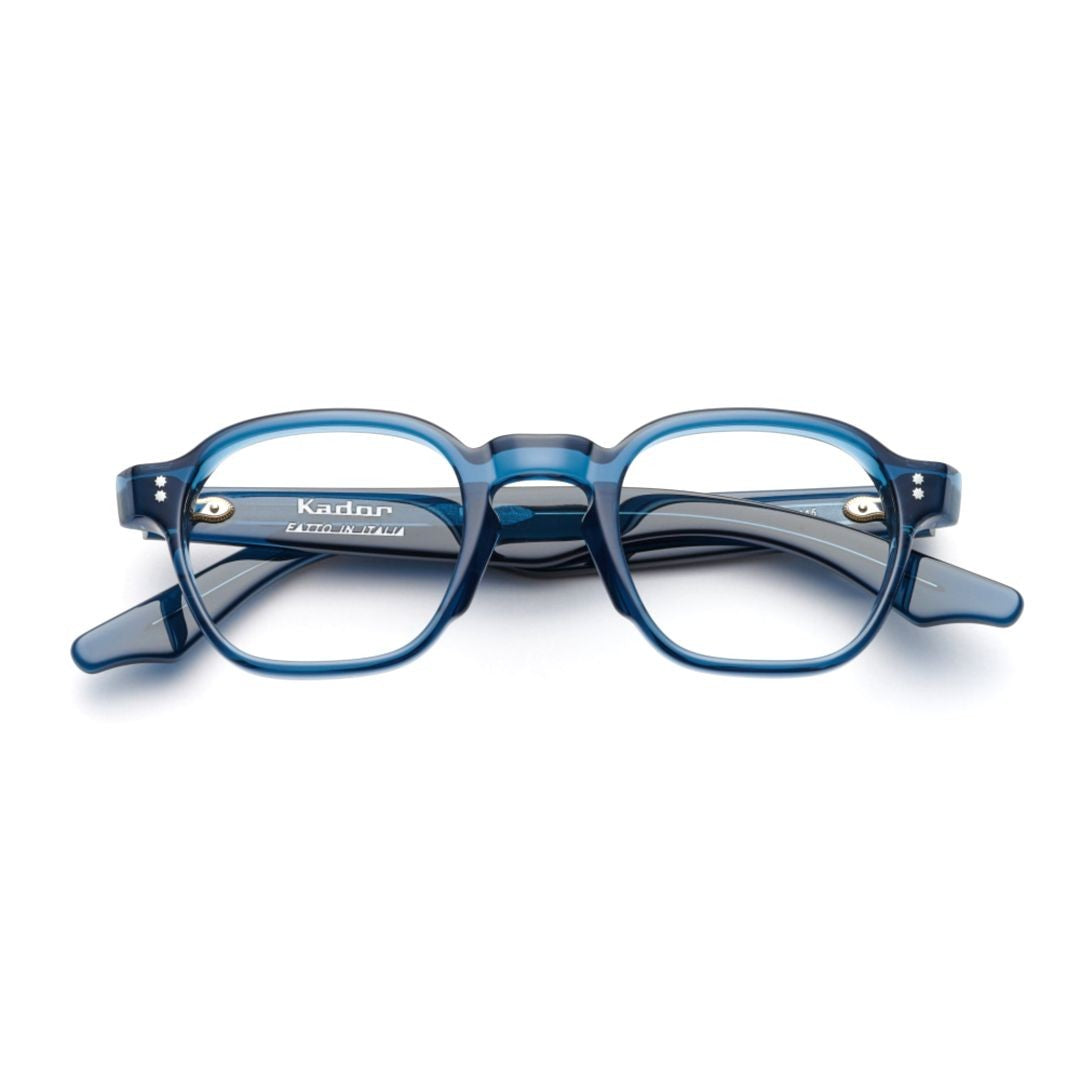 Kador K-Master Translucent Blue Acetate Sunglasses With Two-Tone Temples