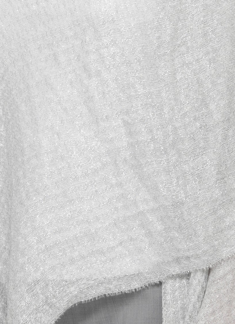 Panicale Grey Linen Lurex Cape