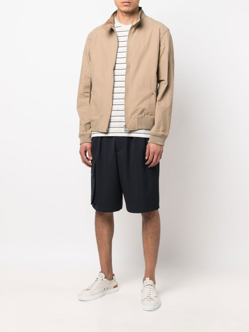 Barbour Tan Brown Multi-Pocket Zip Jacket