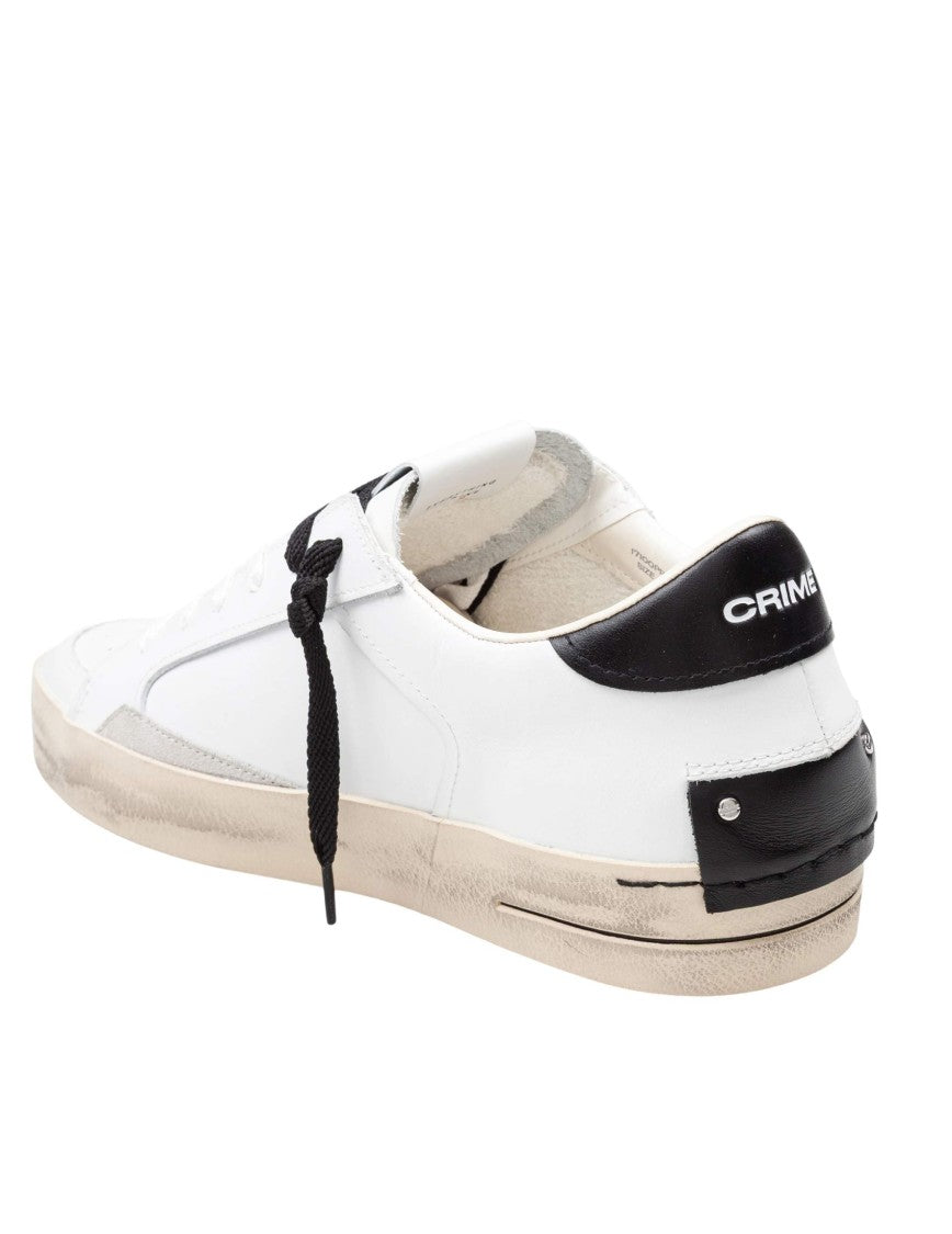 Crime London Crime Sk8 Deluxe Leather Sneakers, Black