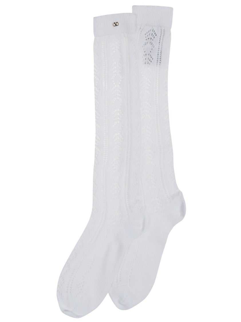 Valentino Knee-High Cotton Socks