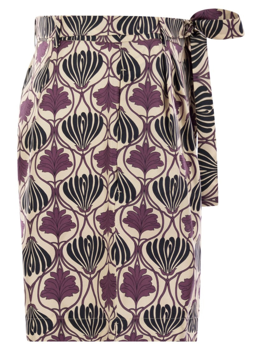 Max Mara Metello - Printed Silk Fluid Short Trousers