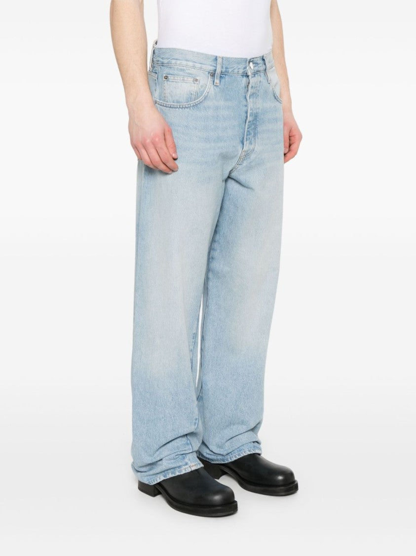 Sunflower Light Blue Cotton Jeans With Classic Five-Pocket Design