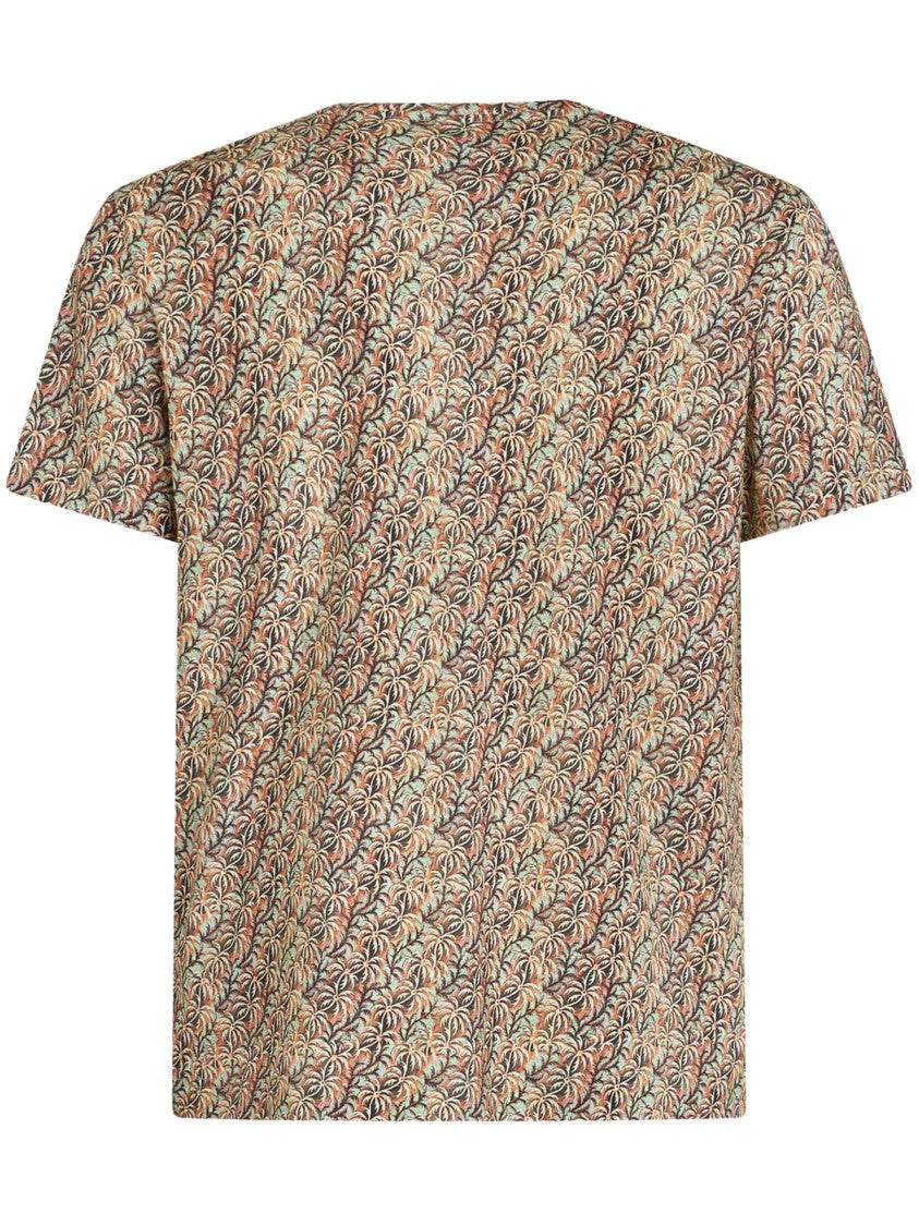 Etro Palm Tree-Print Cotton T-Shirt