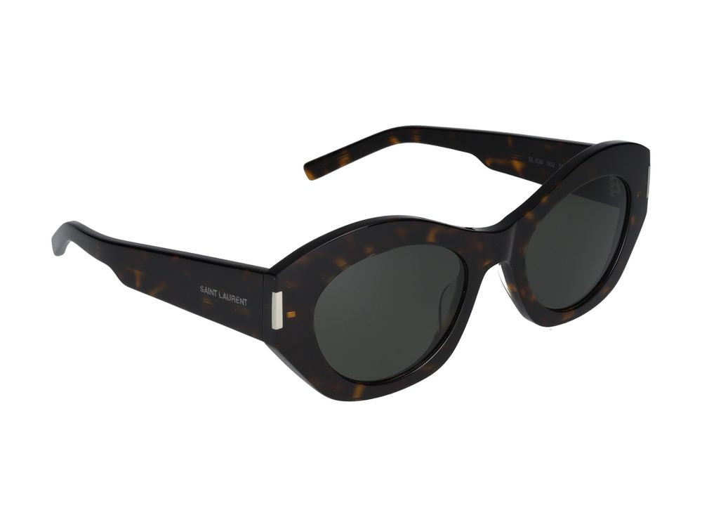 Saint Laurent Havana Oversized Cat-Eye Sunglasses