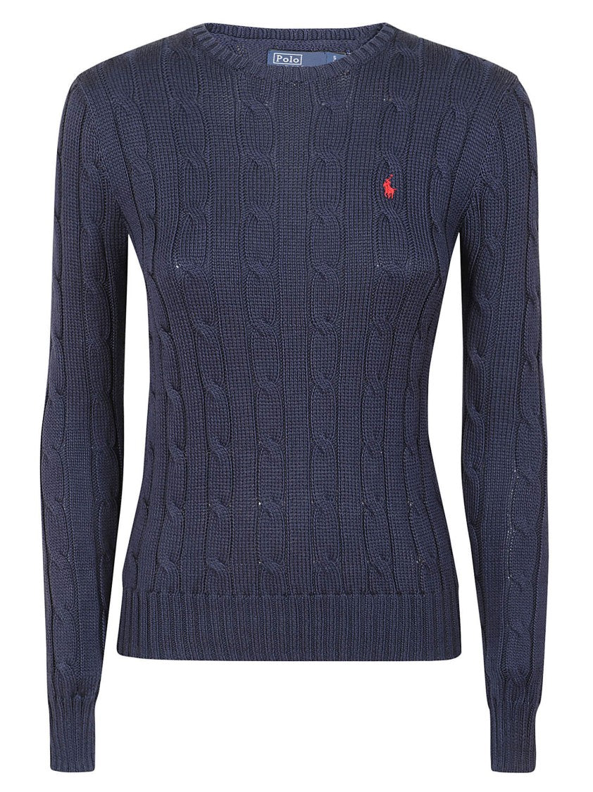 Polo Ralph Lauren Navy Cable-Knit Cotton Sweater