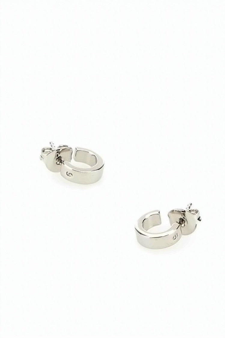 Mm6 By Maison Margiela Polished Hoop Earrings With Aesthetic