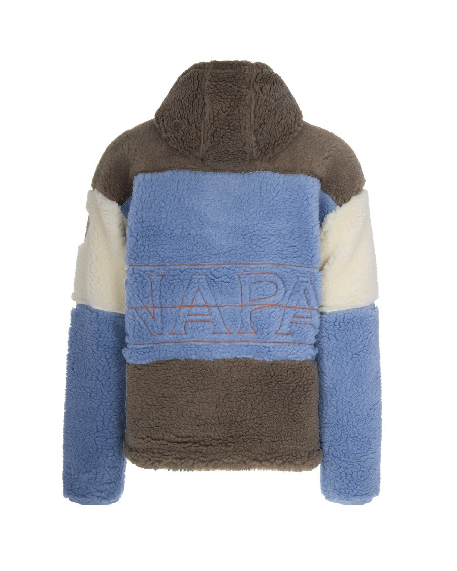 Napapijri Colorblock Fleece Giubbino With Adjustable Hem