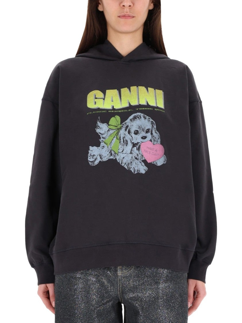 Ganni Puppy Sweatshirt