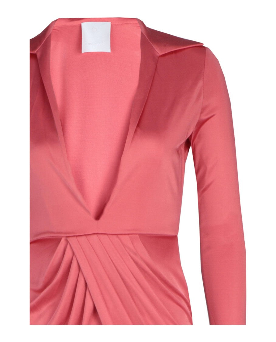 Givenchy Long Sleeve Draped Dress