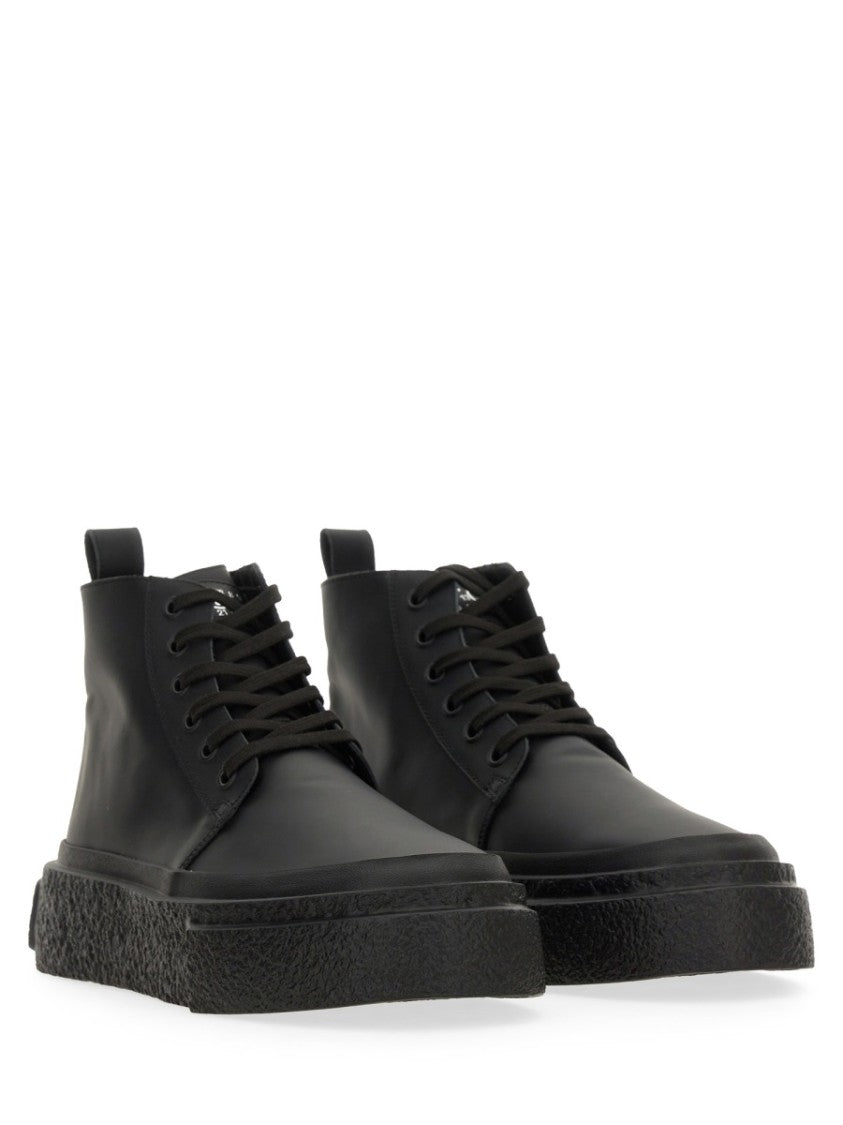 Mm6 By Maison Margiela Leather Lace-Up Sneakers