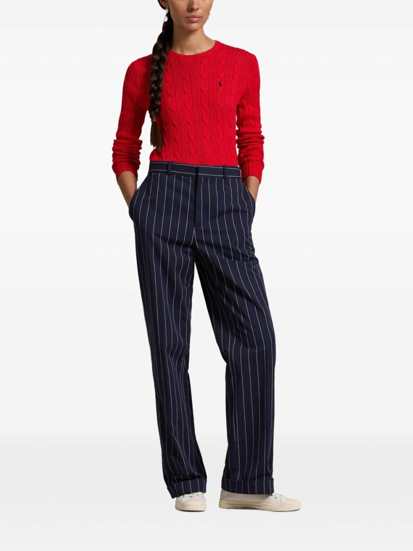 Polo Ralph Lauren Cable Knit Sweater With Round Neckline