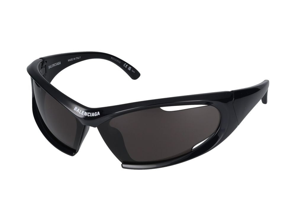 Balenciaga Black Bb0318s Wraparound Sunglasses