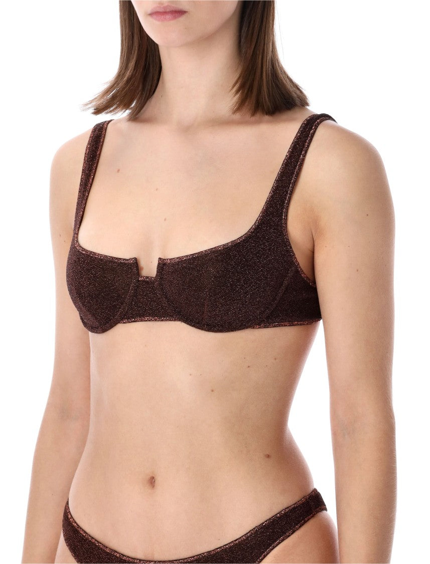 Oséree Lumiere Balconette Lurex Bikini Top