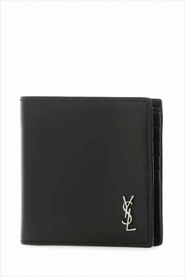 Saint Laurent Minimalist Bifold Wallet In Smooth Calf Leather