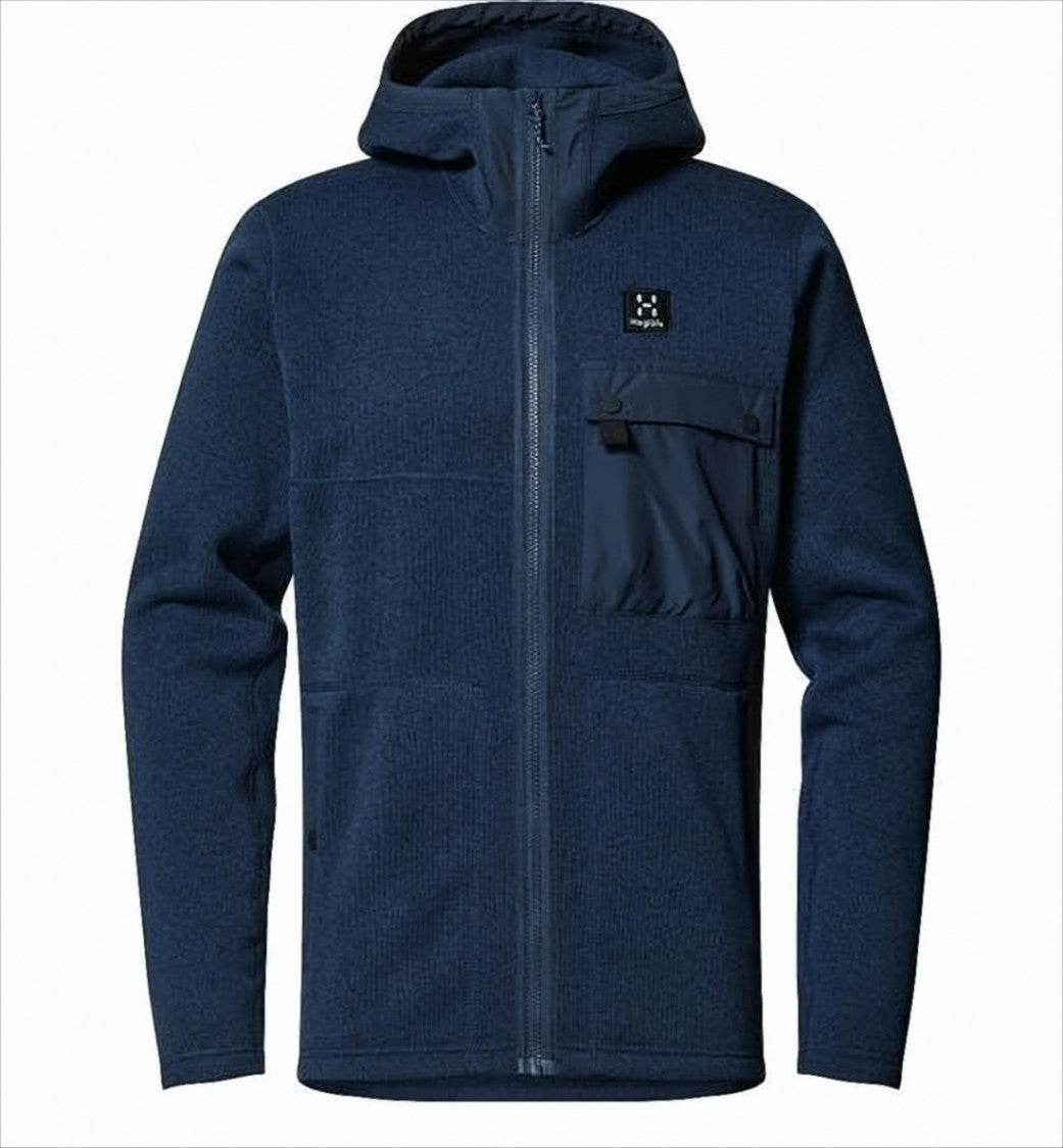 Haglöfs Textured Blue Active Jacket With Front Zipper