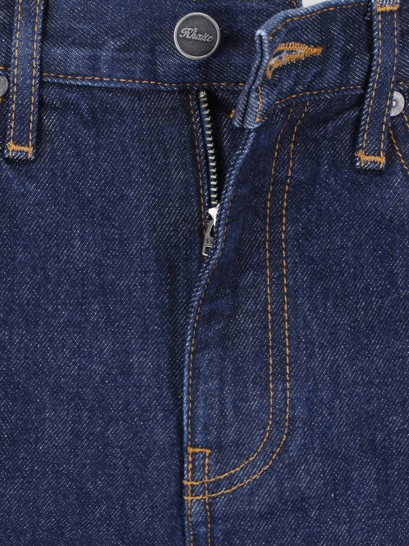 Khaite Blue Clara Cotton Denim Flared Jeans