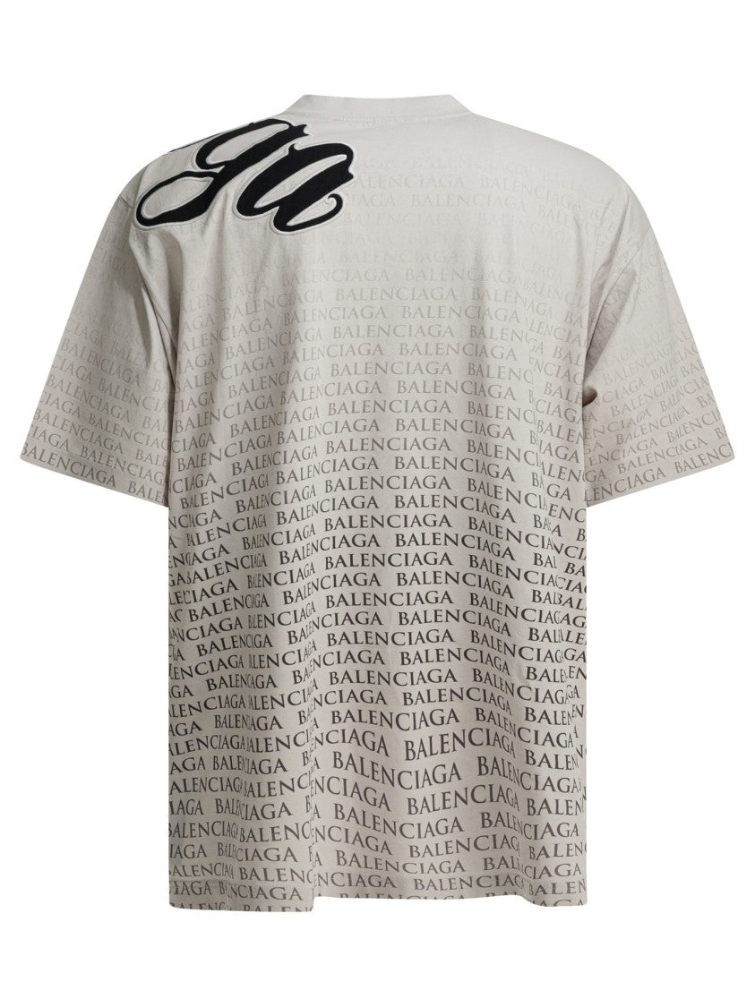 Balenciaga Dropped Shoulder Oversized T-Shirt With Bold Graphic Print