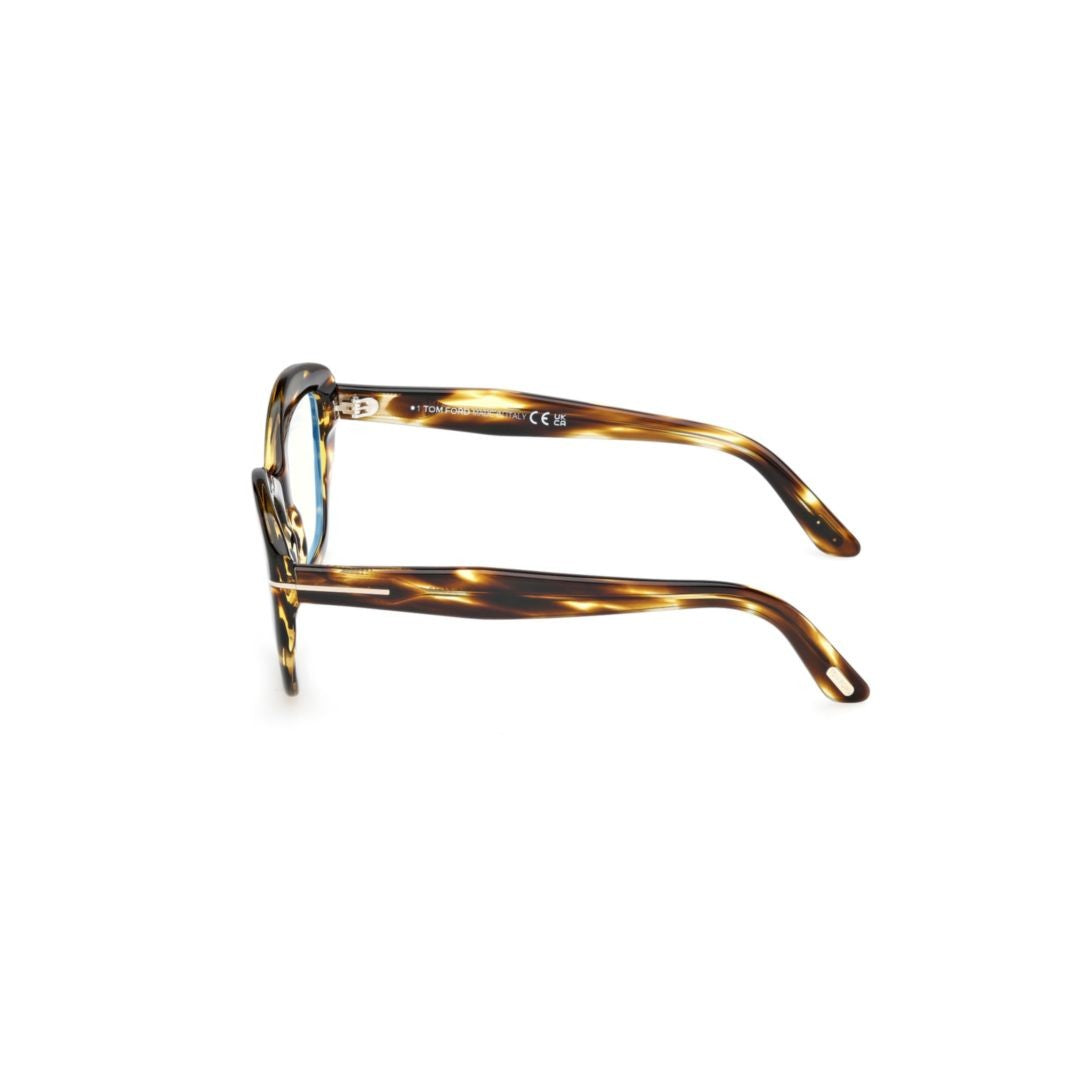 Tom Ford Ft6044-B Bold Tortoiseshell Oversized Frame Eyeglasses