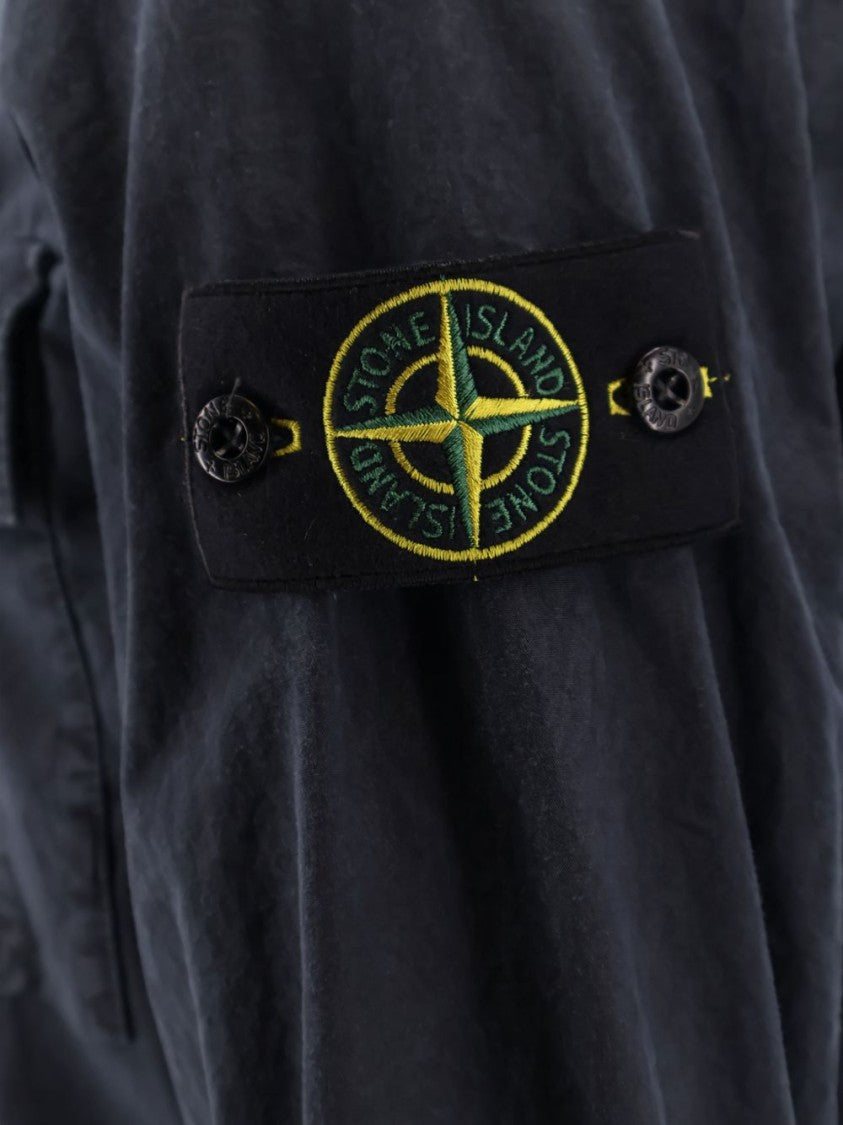 Stone Island Classic Collar Casual Shirt With Double-Slider Zip