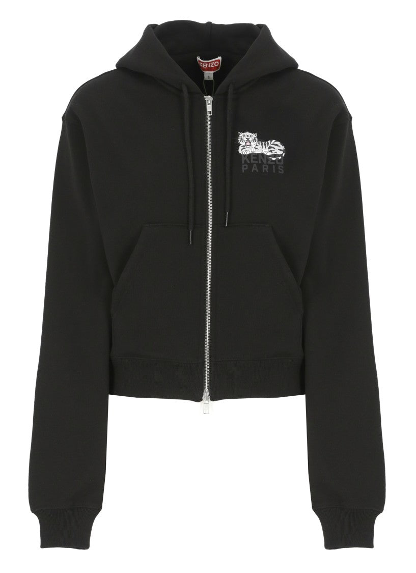 Kenzo Black Happy Tiger Hoodie
