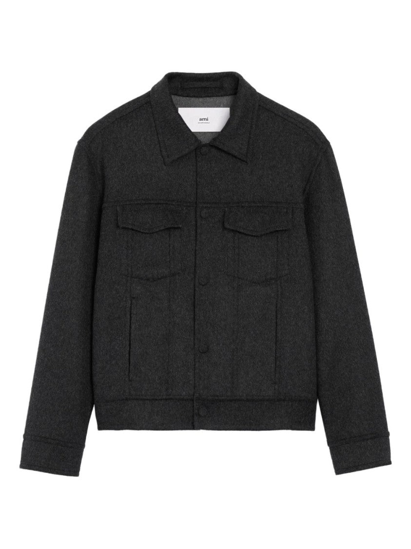 Ami Paris Structured Dark Grey Jacket