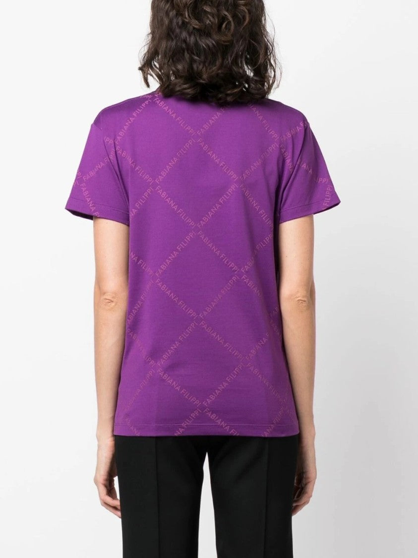 Fabiana Filippi Purple Short-Sleeved Jersey T-Shirt