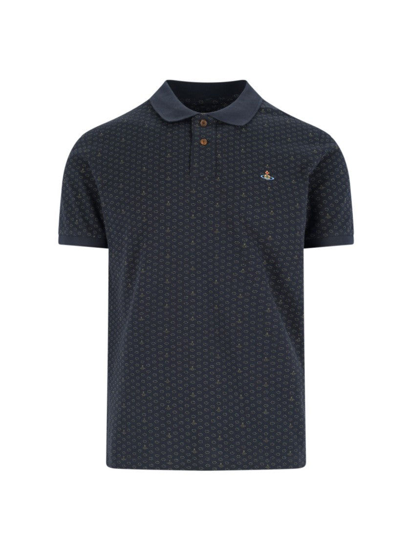 Vivienne Westwood Polka Dot Cotton Polo With Classic Collar