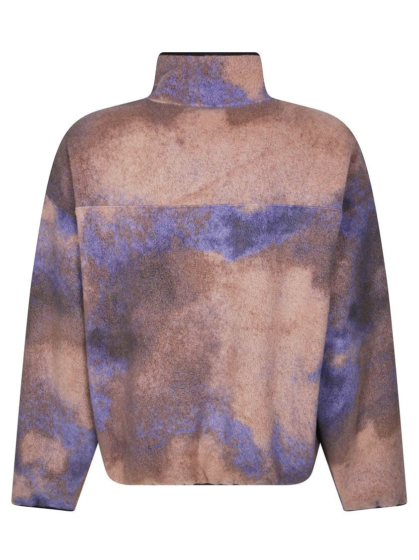 The North Face Relaxed-Fit Mottled Half-Zip Fleece Jacket