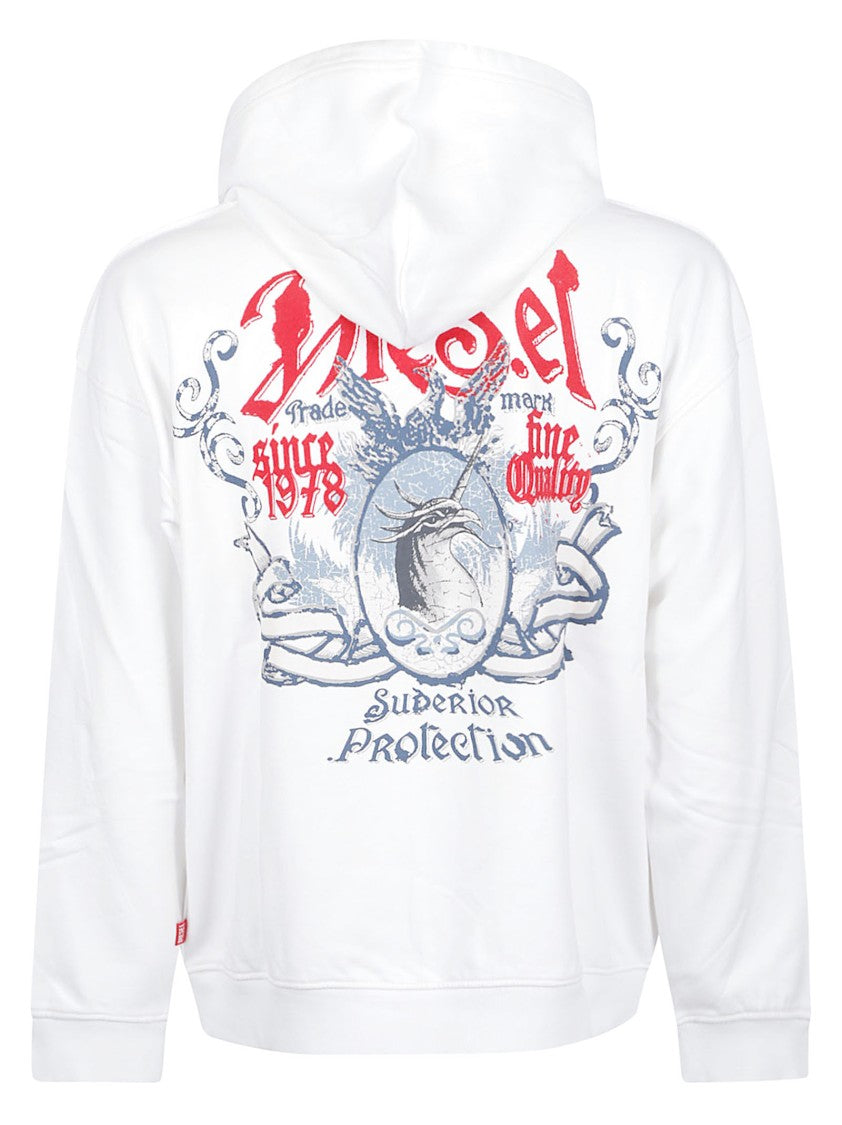 Diesel S-Box T-Aa2 Graphic Printed Hoodie
