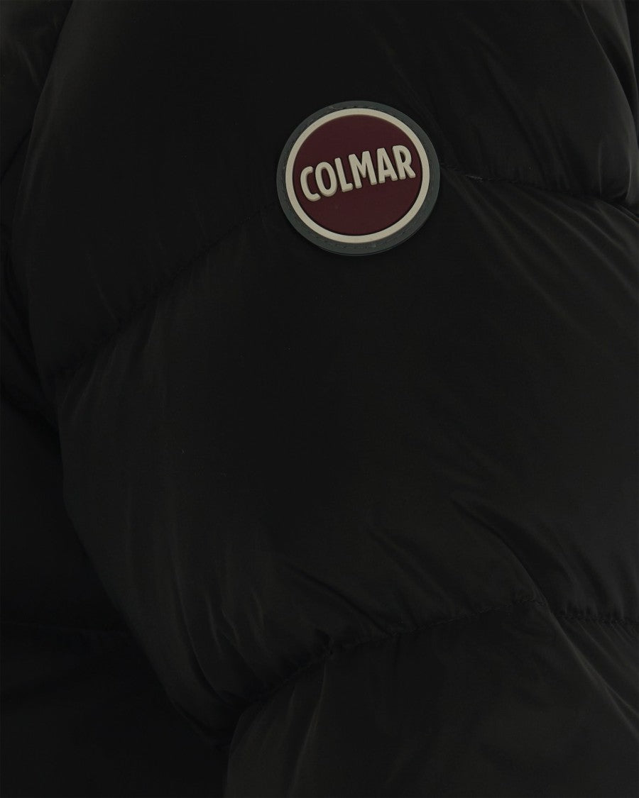 Colmar Originals Long Down Jacket With Faux Fur - Black