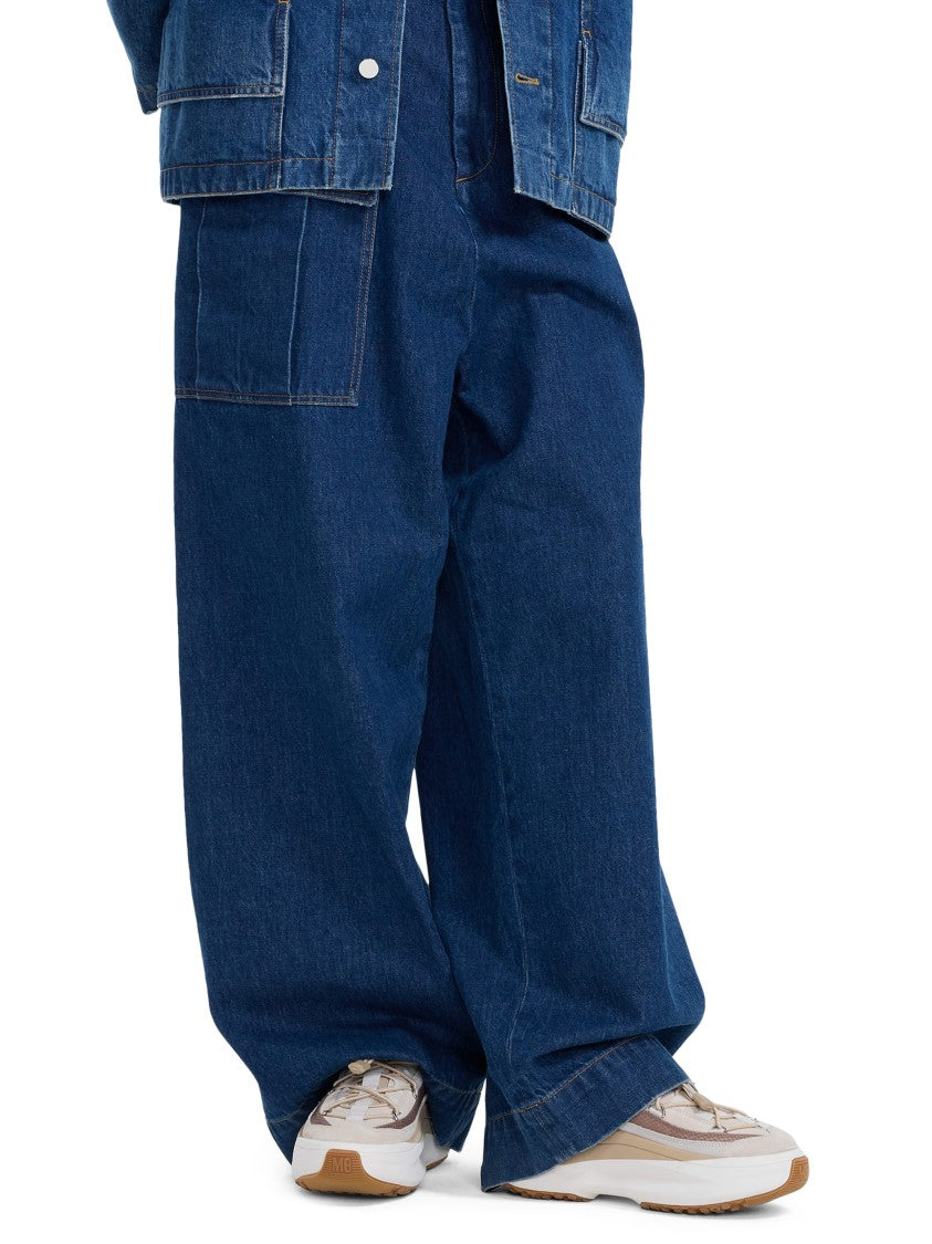 Moon Boot Layered Chunky Sole Lace-Up Boots In Beige