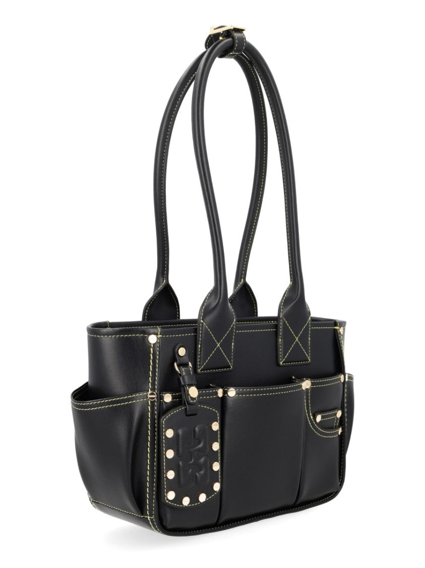 Ganni Pose Structured Multiple Compartments Handbag