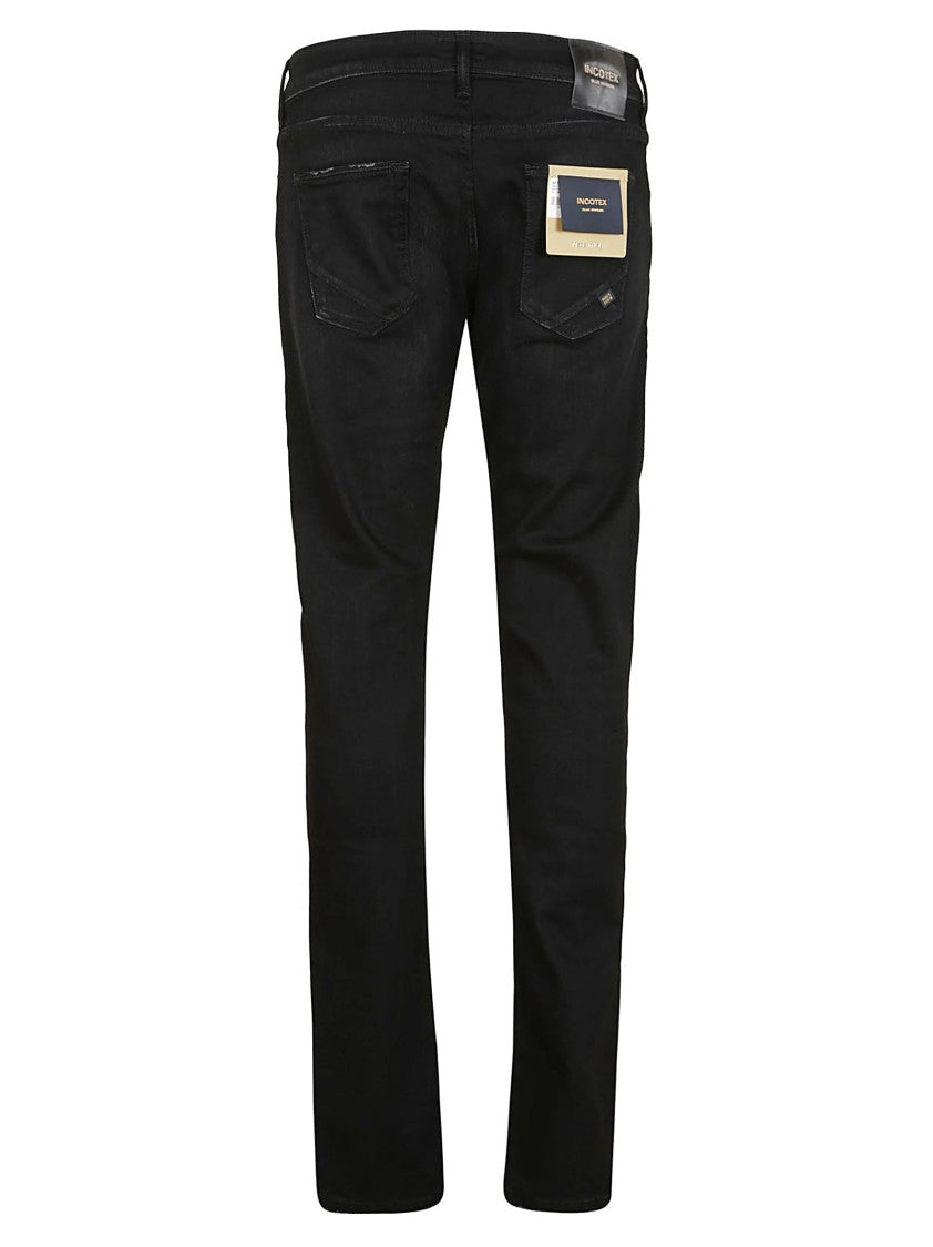 Incotex 5P Comfort  Slim Fit Black Stretch Denim Jeans