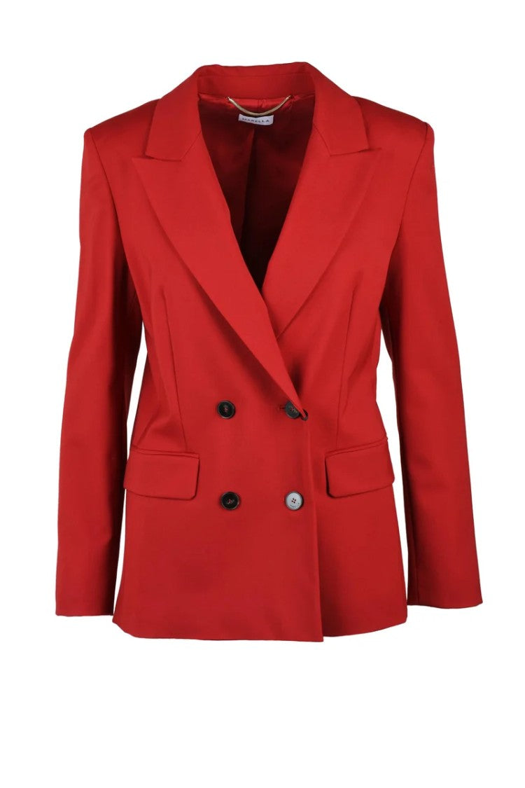 Marella Nuptial Double-Breasted Blazer - Red