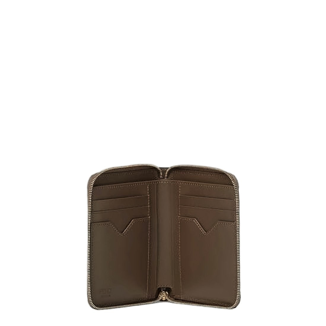 Fendi Compact Zip-Around Wallet With Embossed Monogram Design