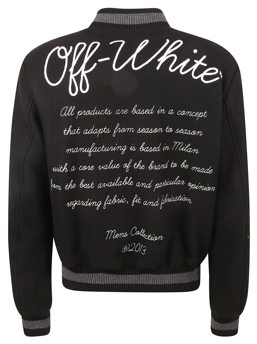 Off-White Varsity-Style Coat With Logo And Embroidery