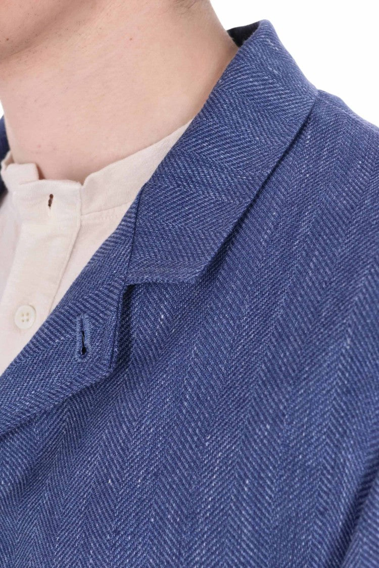 Finamore Frans Wool-Linen Tailored Blazer