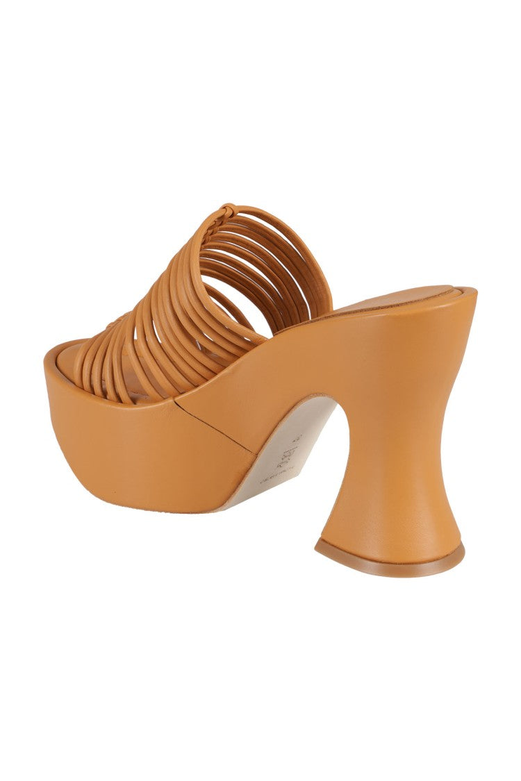 Paloma Barceló Ochre-Colored Sandals