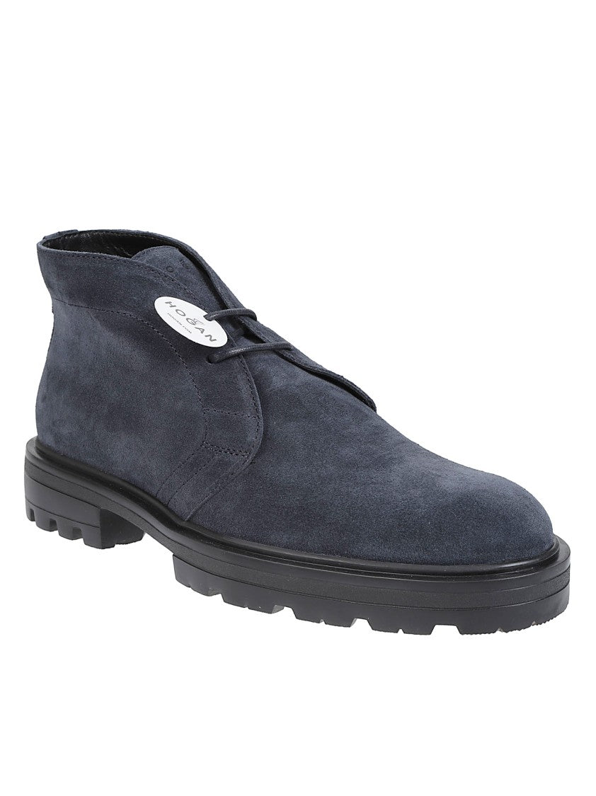 Hogan H673 Calf Leather Ankle Boots
